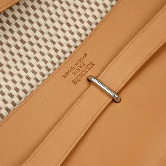 Hermes Beige Black Toile GM Officier Herbag TPM 2 in 1 Shoulder Bag - Picture 4 of 10